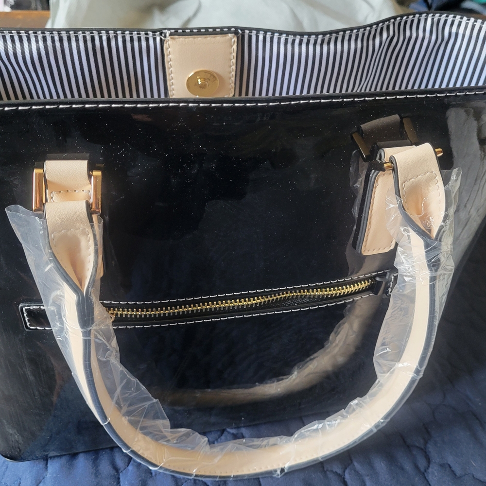 Chic Black and Cream Tote Bag